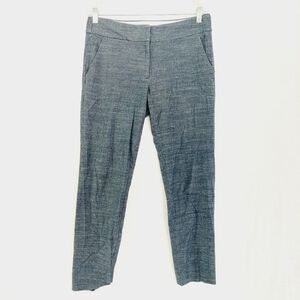 LOFT Gray Mid Rise Slim Fit Straight Leg Trouser Dress Pants 1829